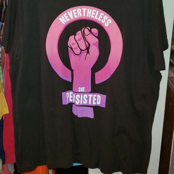 "Nevertheless She Persisted" Black T-shirt - Picture 3 of 4